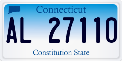 CT license plate AL27110
