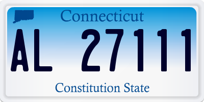 CT license plate AL27111