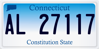 CT license plate AL27117