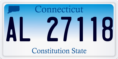 CT license plate AL27118