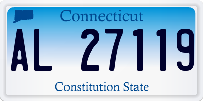 CT license plate AL27119