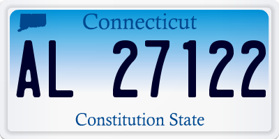 CT license plate AL27122