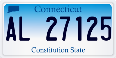 CT license plate AL27125