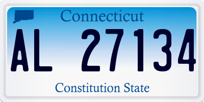CT license plate AL27134