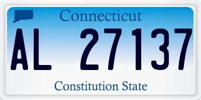 CT license plate AL27137