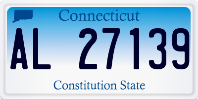 CT license plate AL27139