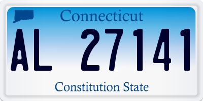 CT license plate AL27141