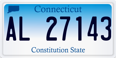 CT license plate AL27143