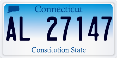 CT license plate AL27147