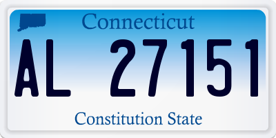 CT license plate AL27151