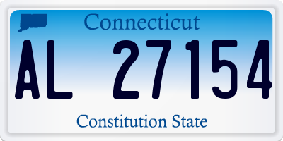 CT license plate AL27154