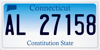CT license plate AL27158