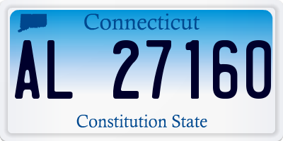 CT license plate AL27160