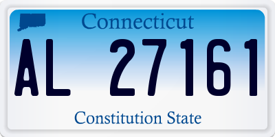 CT license plate AL27161