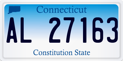 CT license plate AL27163