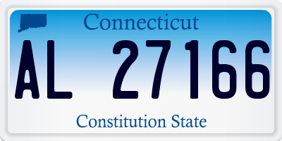 CT license plate AL27166