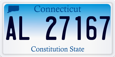 CT license plate AL27167