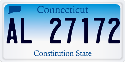 CT license plate AL27172