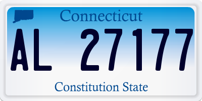 CT license plate AL27177