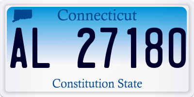 CT license plate AL27180