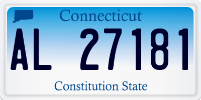 CT license plate AL27181