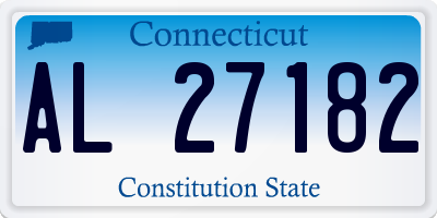 CT license plate AL27182