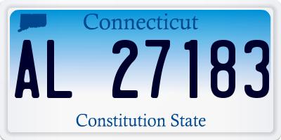 CT license plate AL27183