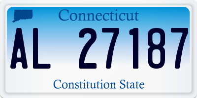 CT license plate AL27187