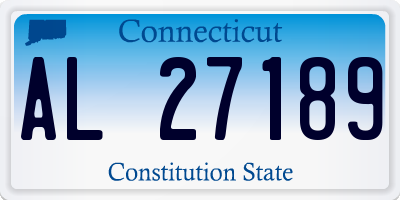 CT license plate AL27189