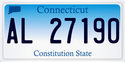 CT license plate AL27190