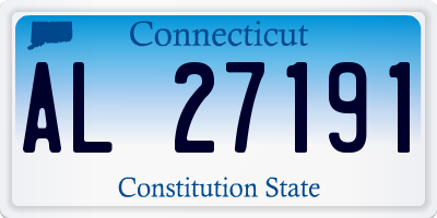 CT license plate AL27191