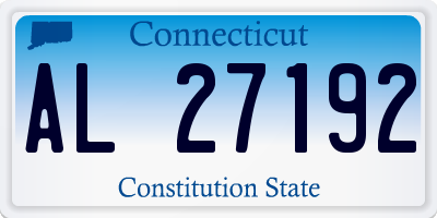 CT license plate AL27192
