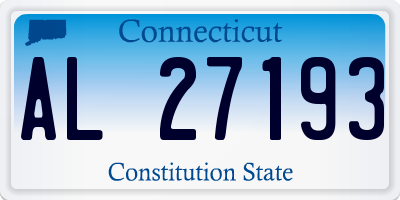 CT license plate AL27193
