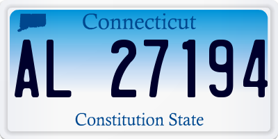 CT license plate AL27194