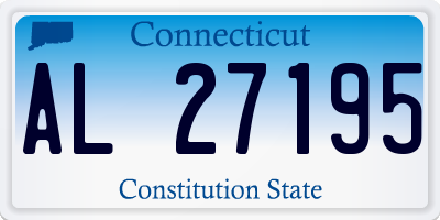 CT license plate AL27195