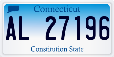 CT license plate AL27196