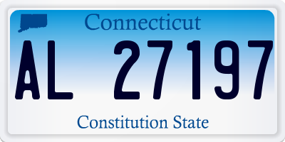 CT license plate AL27197