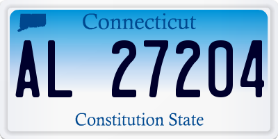 CT license plate AL27204