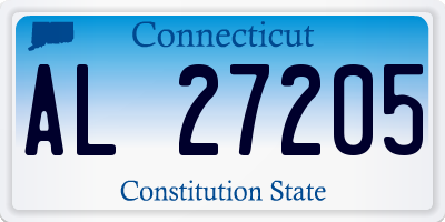 CT license plate AL27205
