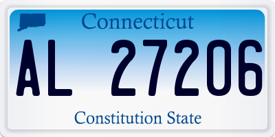CT license plate AL27206