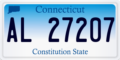 CT license plate AL27207