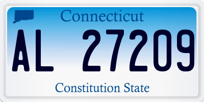 CT license plate AL27209