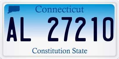 CT license plate AL27210