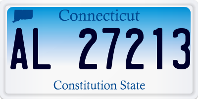 CT license plate AL27213
