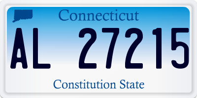 CT license plate AL27215