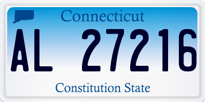 CT license plate AL27216