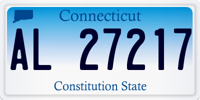 CT license plate AL27217