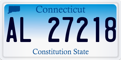 CT license plate AL27218