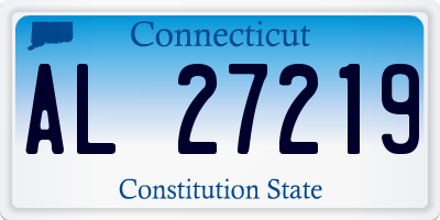 CT license plate AL27219