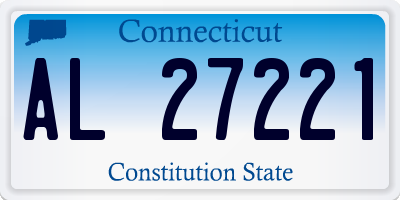 CT license plate AL27221